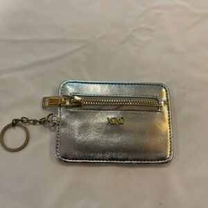 Steve Madden Metallic Silver Card Holder